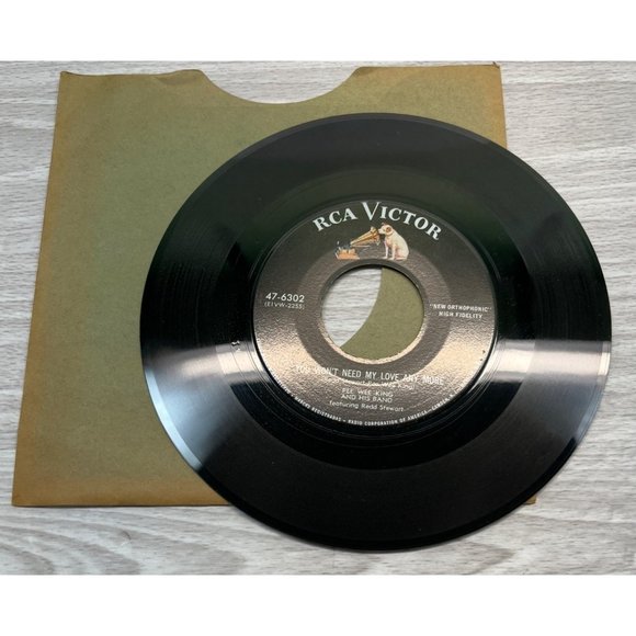 Pee Wee King Peek-A-Boo Waltz / You Won't Need My Love Any More 45 Country RCA - Picture 4 of 4